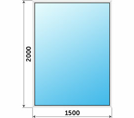 Однокамерное глухое окно Rehau ПВХ 1500x2000