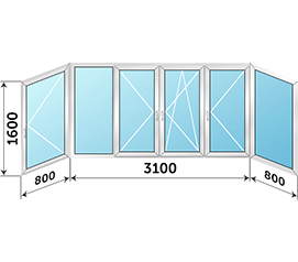 Окно на лоджию Provedal 4700x1600 в доме I-515