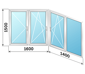 Балконное окно Provedal 3000x1500 в доме I-515