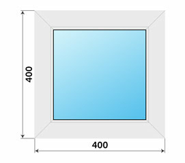 Пластиковое окно Рехау 400x400 глухое 1-камерное